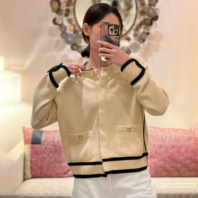 Details 9A+ quality chanel cashmere cardigan